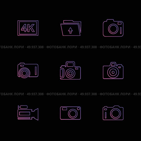 Camera ,  recorder , capture , click , photography , photograph , image , tv , video , microphone , speaker , icon, vector, design,  flat,  collection, style, creative,  icons. Стоковая иллюстрация, агентство Ingram Publishing / Фотобанк Лори