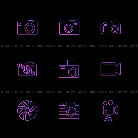 Camera ,  recorder , capture , click , photography , photograph , image , tv , video , microphone , speaker , icon, vector, design,  flat,  collection, style, creative,  icons. Стоковая иллюстрация, агентство Ingram Publishing / Фотобанк Лори