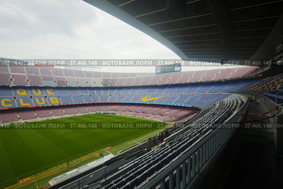 Camp Nou stadium of FC Barcelona, Catalonia (2021 год). Редакционное фото, фотограф Яков Филимонов / Фотобанк Лори