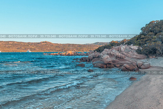 Capriccioli beach in Costa Smeralda. Стоковое фото, фотограф Татьяна  Бральнина / Фотобанк Лори
