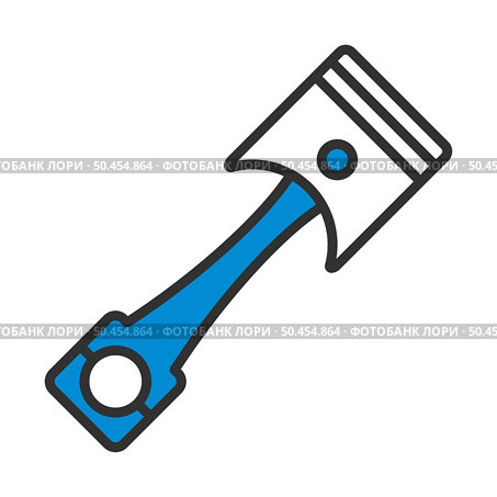 Car Motor Piston Icon. Editable Bold Outline With Color Fill Design. Vector Illustration. Стоковая иллюстрация, агентство Ingram Publishing / Фотобанк Лори