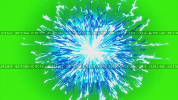 Cartoon Blue Explosion Animation. Green screen Chroma key, 2D Anime. Magic Shockwave. Flash, Comic Elements, Background. For Project, Game Developers, Movies. Colorful explosion effect for intro video. Стоковое AI-видео, аниматор Марина Демидюк / Фотобанк Лори
