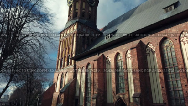 Cathedral at the Kant Island at day time exterior (2019 год). Стоковое видео, видеограф Антон Гвоздиков / Фотобанк Лори