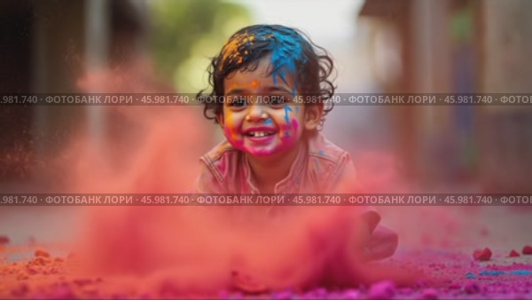 Celebrate Holi With Colorful Traditions and Joyous Moments of Unity in a Vibrant Spring Festival Featuring Gulal Powder and Dance. Стоковое AI-видео, аниматор Sergey Grishin / Фотобанк Лори