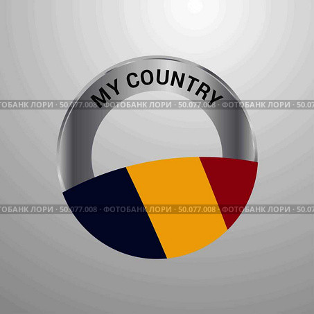 Chad My Country Flag badge. Стоковая иллюстрация, агентство Ingram Publishing / Фотобанк Лори