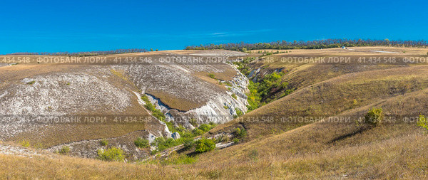 Chalk quarry in Divnogorie. the thickness of the chalk layer reaches 60 m. Стоковое фото, фотограф Анна Кривицкая / Фотобанк Лори