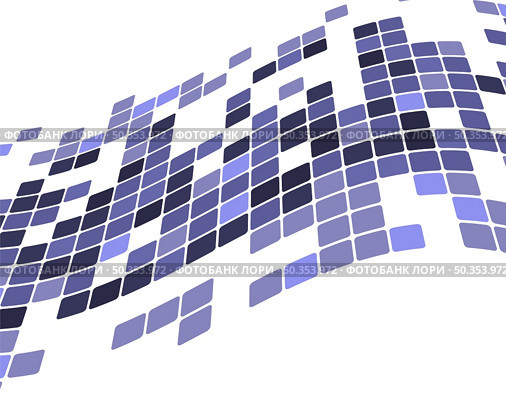 Checkered abstract background in Very Peri color. Modern techno business design. Vector illustration. Стоковая иллюстрация, агентство Ingram Publishing / Фотобанк Лори