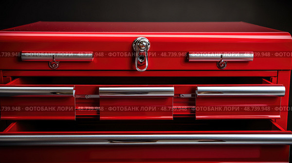 chest red tools ai generated. Стоковое AI-изображение, AI-художник Vectorwin / Фотобанк Лори