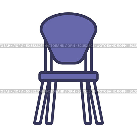 Child Chair Icon. Editable Bold Outline With Color Fill Design. Vector Illustration. Стоковая иллюстрация, агентство Ingram Publishing / Фотобанк Лори