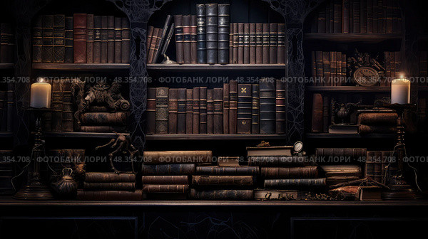 chilling creepy book ai generated. Стоковое AI-изображение, AI-художник Vectorwin / Фотобанк Лори