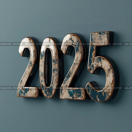 Число 2025. Стоковое AI-изображение, AI-художник Щеголева Ольга / Фотобанк Лори