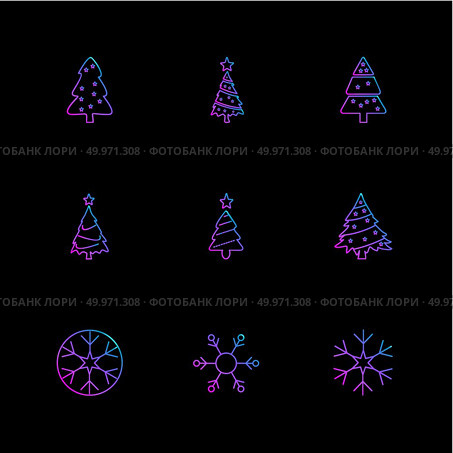 Christmas balls , snowflakes, tress , christmas , snow , winter , merry christmas , 25 dec , balls , decoration , evening , snowfall , icon, vector, design,  flat,  collection, style, creative,  icons. Стоковая иллюстрация, агентство Ingram Publishing / Фотобанк Лори