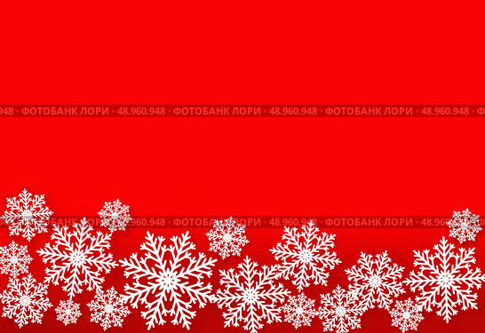 Christmas postcard with snowflakes. Vector. . Стоковая иллюстрация, агентство Ingram Publishing / Фотобанк Лори