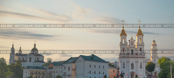 church and the historical part of the city of Vitebsk. Belarus. Стоковое фото, агентство Ingram Publishing / Фотобанк Лори