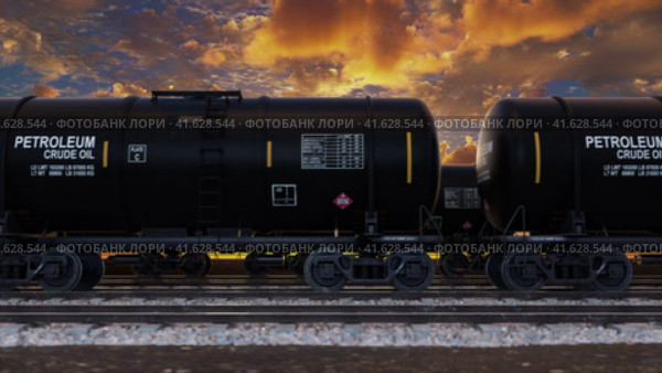 Cistern wagon train oil transportation moving on railway with petroleum fuel. Стоковое видео, видеограф Олег Грач / Фотобанк Лори