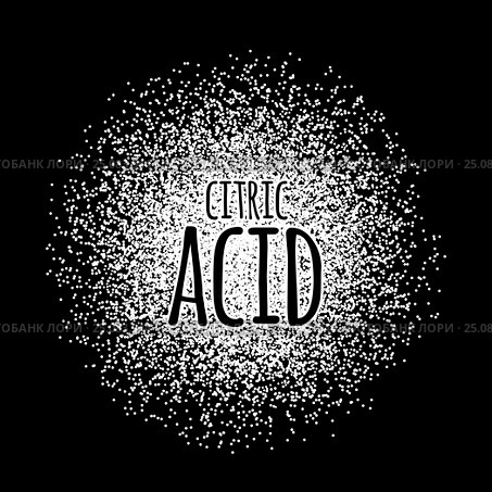 Citric acid as a white powder vector illustration. Стоковая иллюстрация, иллюстратор Павлов Максим / Фотобанк Лори