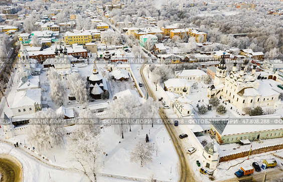 City of Murom. Aerial view of Trinity Monasteries. Russia. Стоковое фото, фотограф Яков Филимонов / Фотобанк Лори