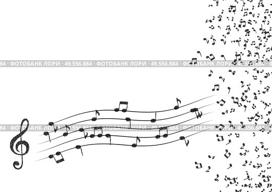 Classical musical notes with treble clef. Vector Illustrator. EPS10. Classical musical notes with treble clef. Vector Illustrator. Стоковая иллюстрация, агентство Ingram Publishing / Фотобанк Лори