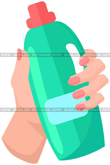 Cleaning liquid icon flat vector. Plastic bottle of antiseptic substance. Anti-bacterial sanitizer for cleaning in container. Premises cleaning, infection control concept. Home and personal hygiene. Plastic bottle of antiseptic substance. Anti-bacterial sanitizer liquid for cleaning premises. Стоковая иллюстрация, агентство Ingram Publishing / Фотобанк Лори
