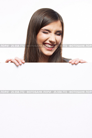 Close up business woman portrait. White background female portr. Стоковое фото, фотограф sheftsoff / Фотобанк Лори