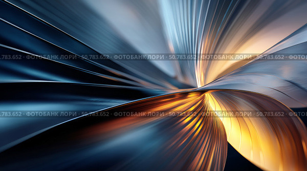 Close-up of a wind turbine blade in motion, futuristic detailing, dynamic lighting. Turbine Blades, High Precision Engineering. Large Fan Stack Layer Metal Part Rotor In Jet Engine Or Steam Power Plant. Стоковое AI-изображение, AI-художник ALLA YURTAYEVA / Фотобанк Лори