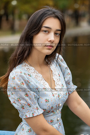 Close up portrait of a Slavic woman of korean origin. Стоковое фото, фотограф Андрей Аркуша / Фотобанк Лори