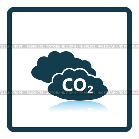 CO 2 cloud icon. Shadow reflection design. Vector illustration. Стоковая иллюстрация, агентство Ingram Publishing / Фотобанк Лори