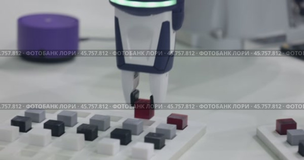 Cobot, or collaborative robot, is a robot intended for direct human robot interaction within a shared space, or where humans and robots are in close proximity. Стоковое видео, видеограф Андрей Армягов / Фотобанк Лори