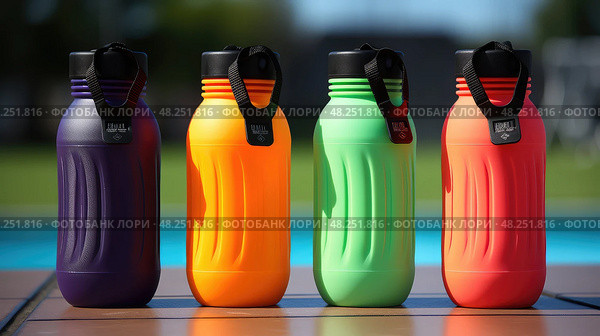 collapsible fitness bottle ai generated. Стоковое AI-изображение, AI-художник Vectorwin / Фотобанк Лори