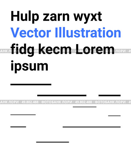 Collection of black and blue text lines, abstract lines. Ideal for presentations, infographics, posters, educative content, banners, advertisements, content creators. Landing page. Modern Typography Design with Blue and Black Text Elements. Редакционная иллюстрация, агентство Ingram Publishing / Фотобанк Лори