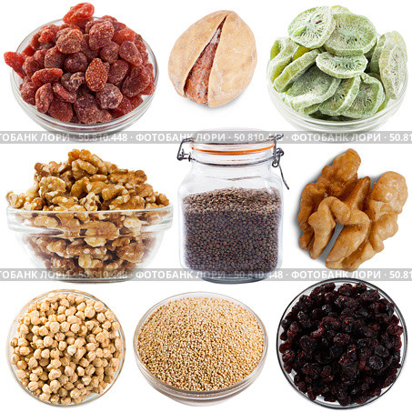 Collection of various dried bulk products. Стоковое фото, фотограф Яков Филимонов / Фотобанк Лори