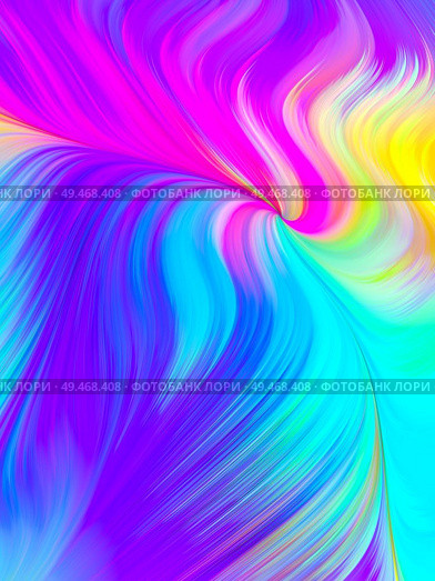 Color In Motion. Visual Perfume series. Composition of vibrant flow of hues and gradients for subject of art, design and technology. Стоковое фото, агентство Ingram Publishing / Фотобанк Лори