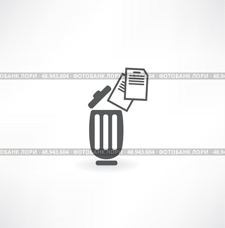 Color photo of a metal basket and paper. Стоковая иллюстрация, агентство Ingram Publishing / Фотобанк Лори