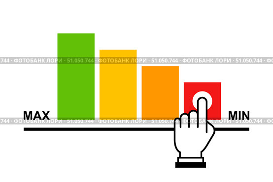 Color scale from maximum to minimum. Стоковая иллюстрация, иллюстратор Вячеслав Беспутин / Фотобанк Лори
