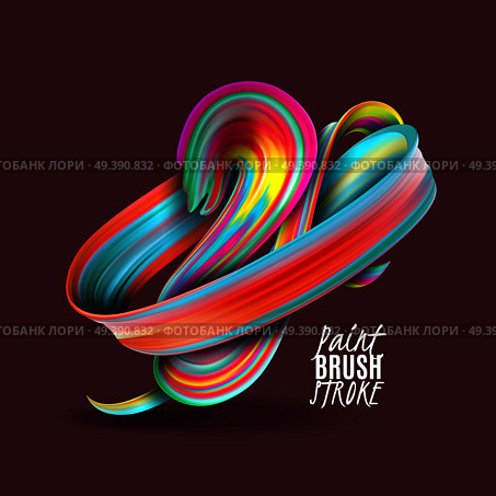 Colorful Brush Stroke Illustration. Стоковая иллюстрация, агентство Ingram Publishing / Фотобанк Лори