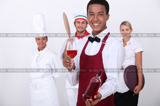coloured sommelier and co. Стоковое фото, агентство Ingram Publishing / Фотобанк Лори