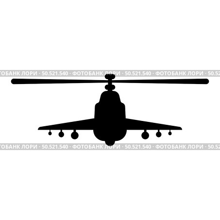 Combat helicopter attack military concept view front icon black color vector illustration image flat style simple. Combat helicopter attack military concept view front icon black color vector illustration image flat style. Стоковая иллюстрация, агентство Ingram Publishing / Фотобанк Лори