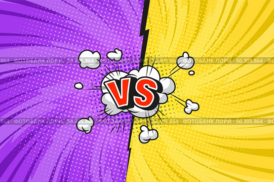 Comic duel bright template. Стоковая иллюстрация, агентство Ingram Publishing / Фотобанк Лори
