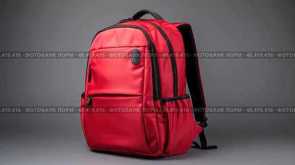 compartments red bag ai generated. Стоковое AI-изображение, AI-художник Vectorwin / Фотобанк Лори