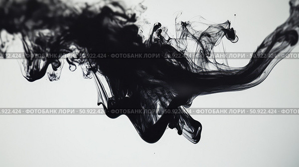 concentration ink in water ai generated. Стоковое AI-изображение, AI-художник Vectorwin / Фотобанк Лори
