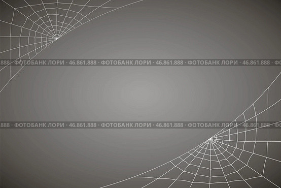 Concentric white web on a gray background. Стоковая иллюстрация, иллюстратор Vladislav_v / Фотобанк Лори