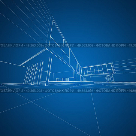 Concept architecture drafting 3d rendering. Concept architecture drafting. Building design and 3d rendering model my own. Concept architecture drafting 3d rendering. Стоковое фото, агентство Ingram Publishing / Фотобанк Лори
