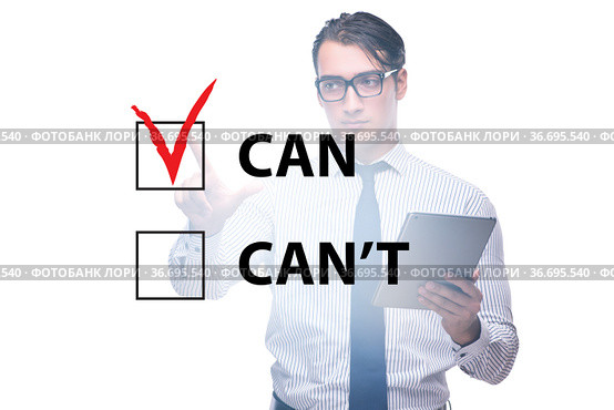 Concept of can and cant. Стоковое фото, фотограф Elnur / Фотобанк Лори