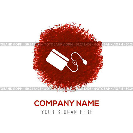 Contour medical mechanical tonometer icon - Red WaterColor Circle Splash. Стоковая иллюстрация, агентство Ingram Publishing / Фотобанк Лори