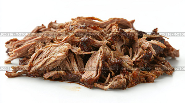 cooker pulled pork on white ai generated. Стоковое AI-изображение, AI-художник Vectorwin / Фотобанк Лори