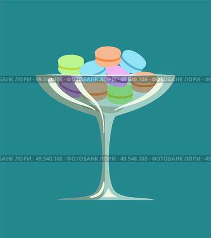 Cookies and biscuits, dessert in container glass vector. Sweet food delicious bakery served in cafe, restaurant dish snacks with creamy stuffing cakes. Cookies and Biscuits, Dessert in Container Glass. Стоковая иллюстрация, агентство Ingram Publishing / Фотобанк Лори