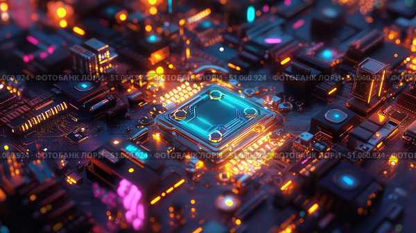 cores expanding cpu ai generated. Стоковое AI-изображение, AI-художник Vectorwin / Фотобанк Лори