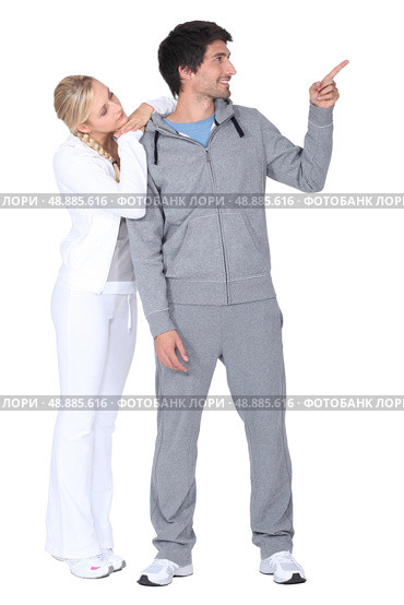 Couple in tracksuit. Стоковое фото, агентство Ingram Publishing / Фотобанк Лори