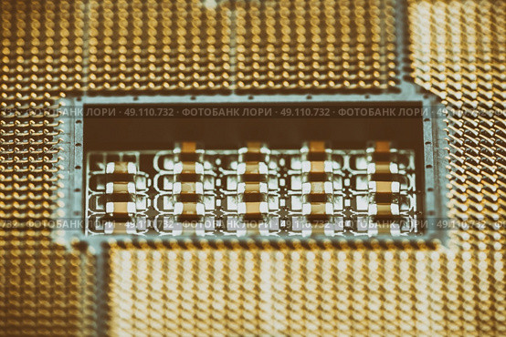 CPU Socket On Computer Motherboard. Стоковое фото, агентство Ingram Publishing / Фотобанк Лори