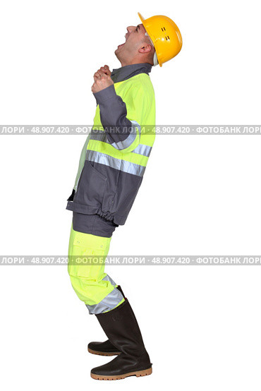 craftsman shouting. Стоковое фото, агентство Ingram Publishing / Фотобанк Лори